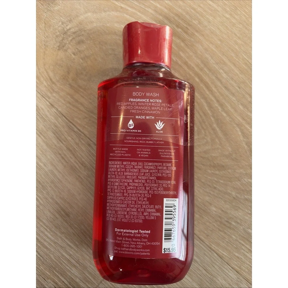 Bath‎ & Body Works WINTER CANDY APPLE Hair Face Body Wash Shower Gel 10oz